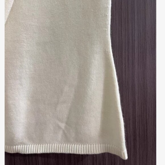 NEW STAUD Canal Knit Top Ivory with Scart Wool Quiet Lux Causal - Picture 8 of 9